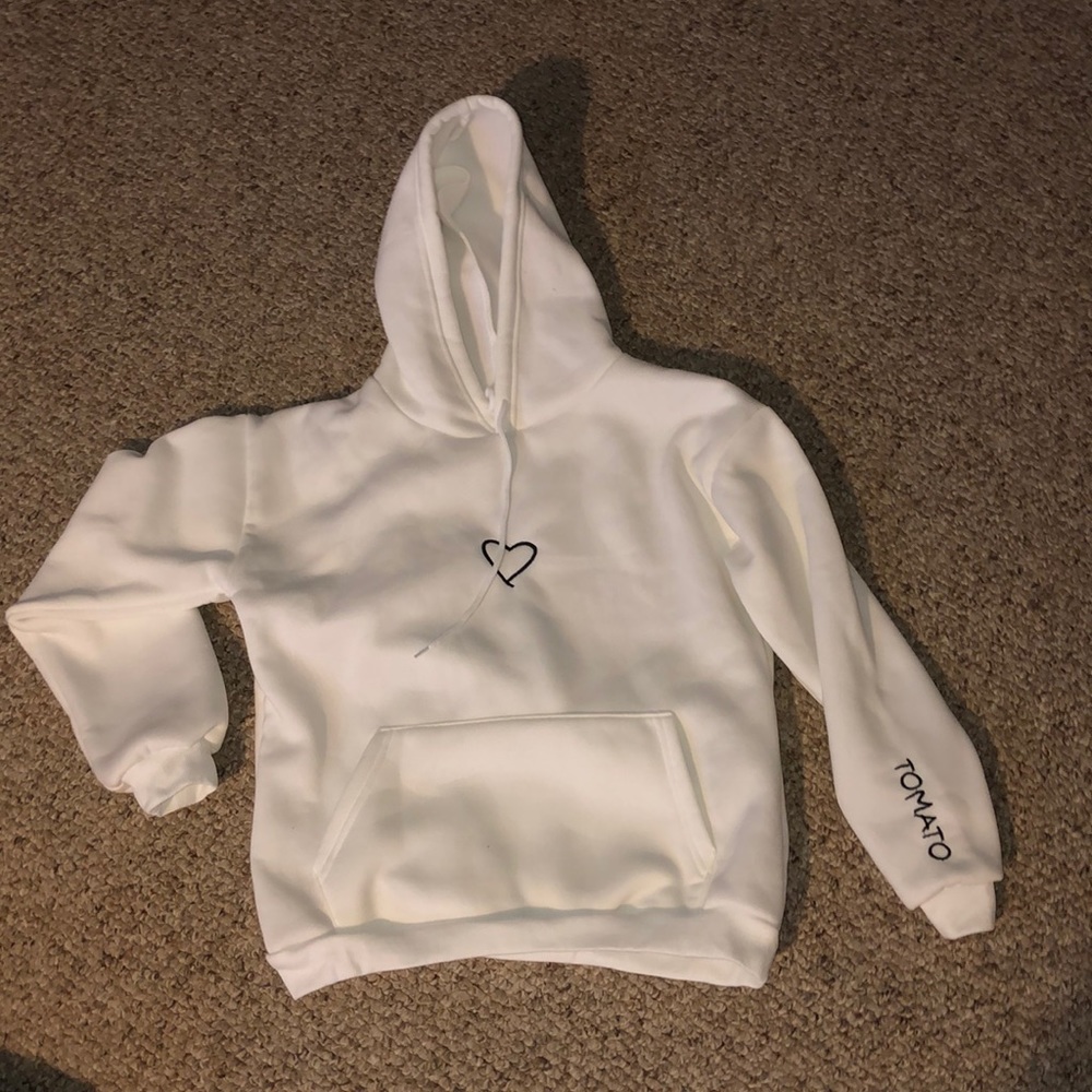 White Heart Hoodie